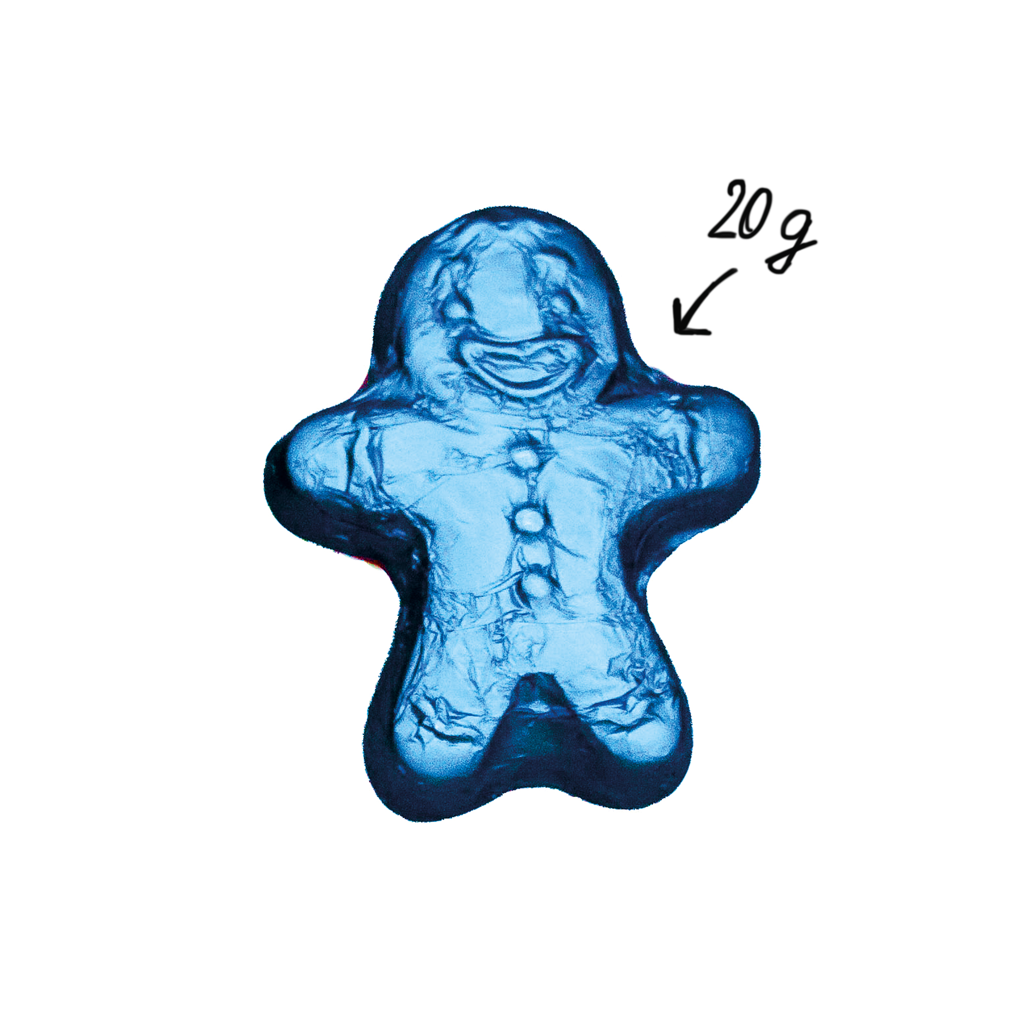 Schokomännlein Blau