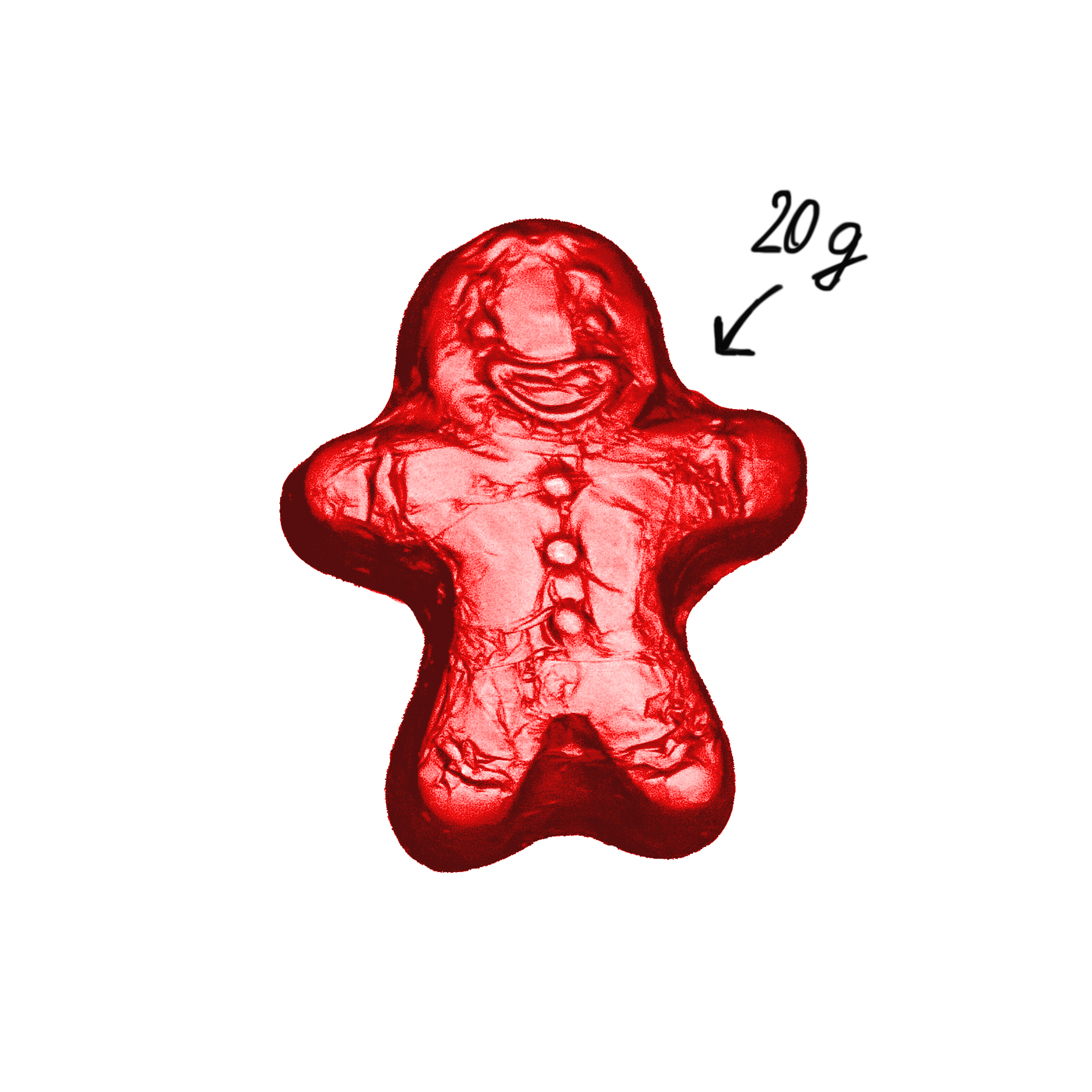 Schokomännlein Rot